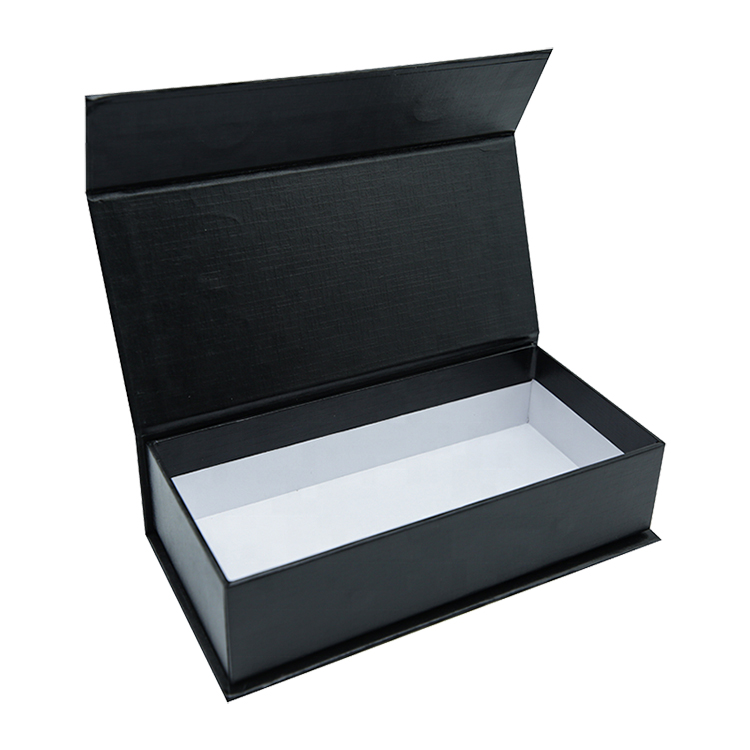 Luxury Magnetic Custom Logo Black Magnetic Perfume Box