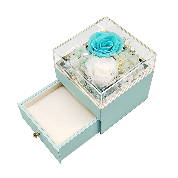 Acrylic Flower Box with Drawer