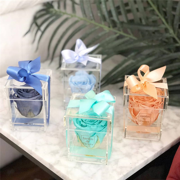 single flower clear acrylic box