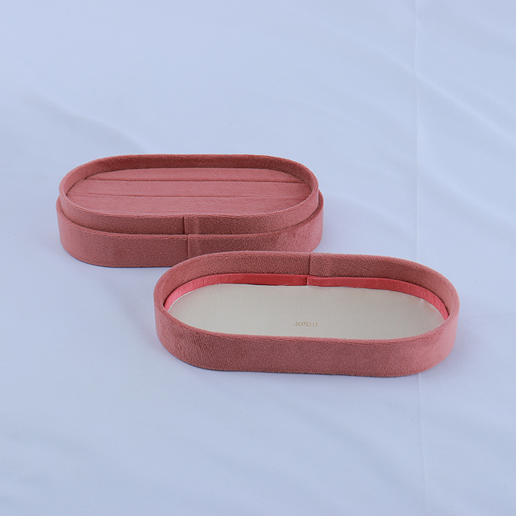 Customized velvet jewelry travel ring storage box