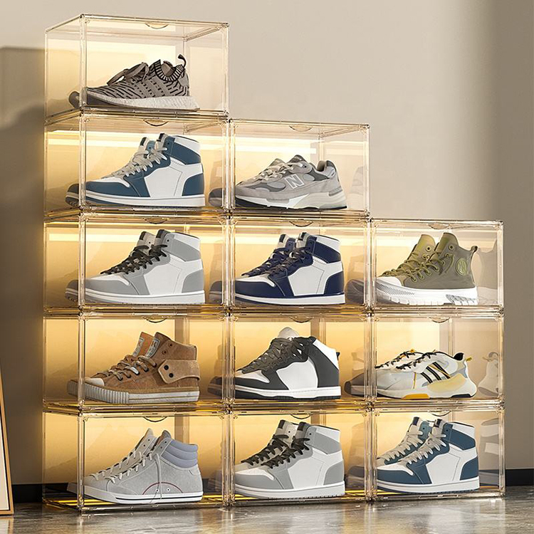 Shoe Rack Acrylic Box with Drawer
