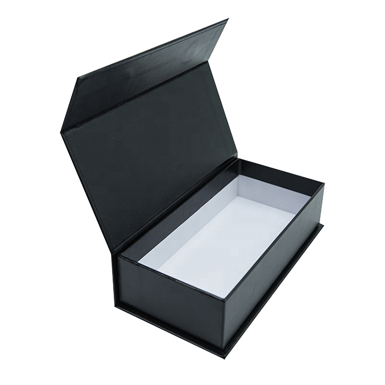 Luxury Magnetic Custom Logo Black Magnetic Perfume Box