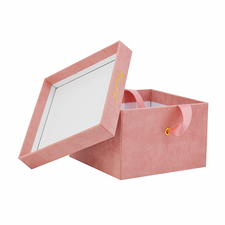 Pink Suede Flower Box