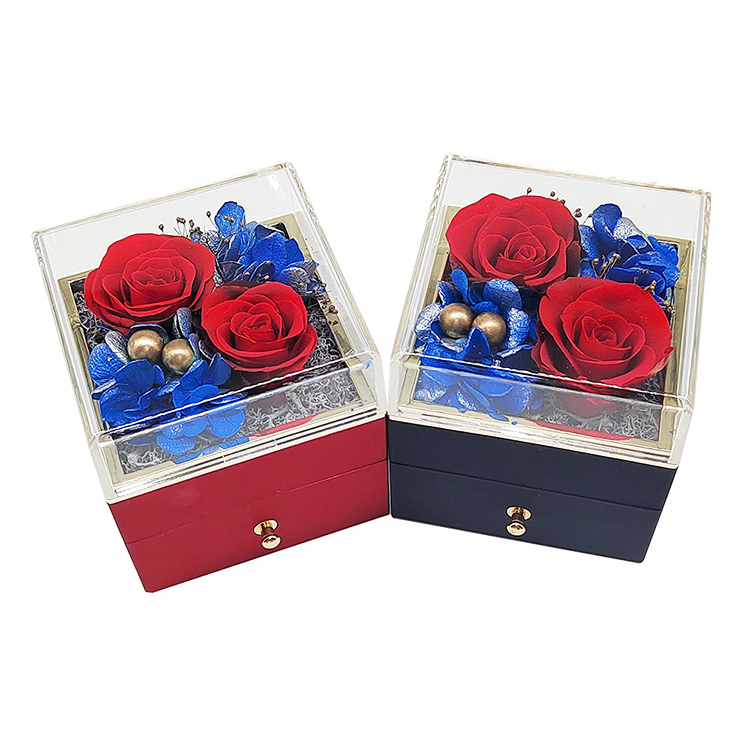 Acrylic Flower Box with Drawer