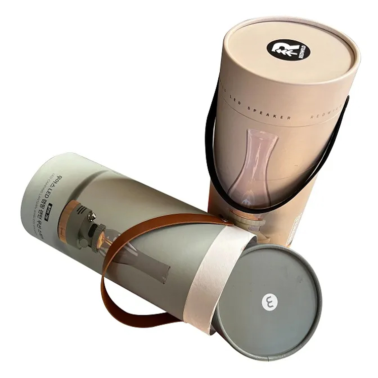 Round Leather Wine Box