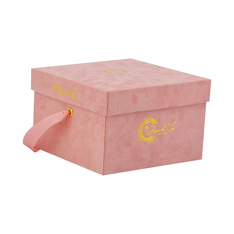 Pink Suede Flower Box
