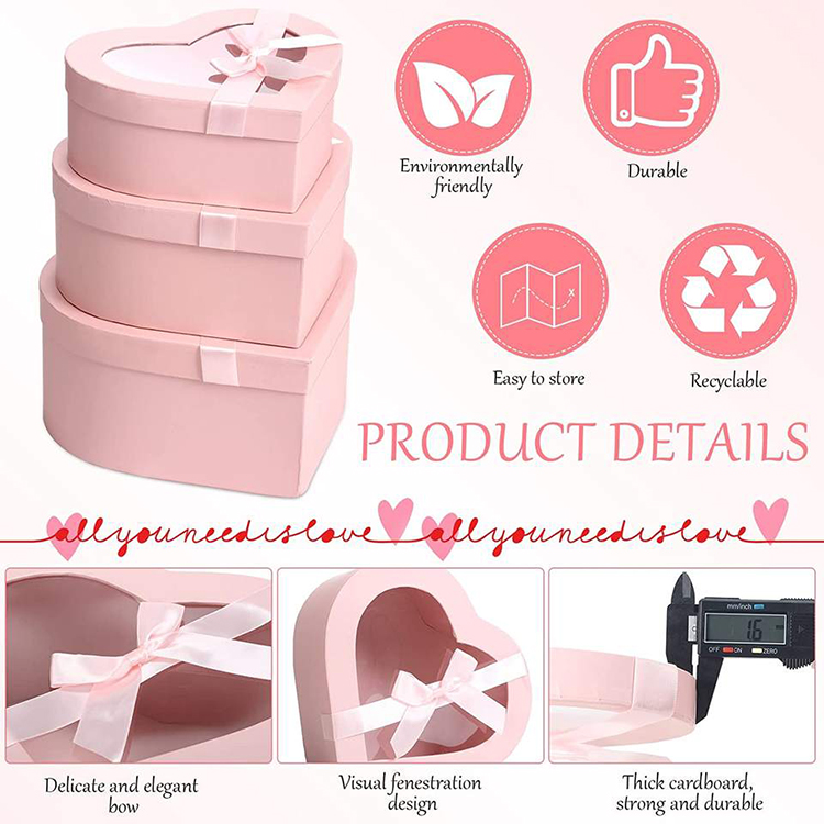 Heart Box for Flowers Arrangement Empty