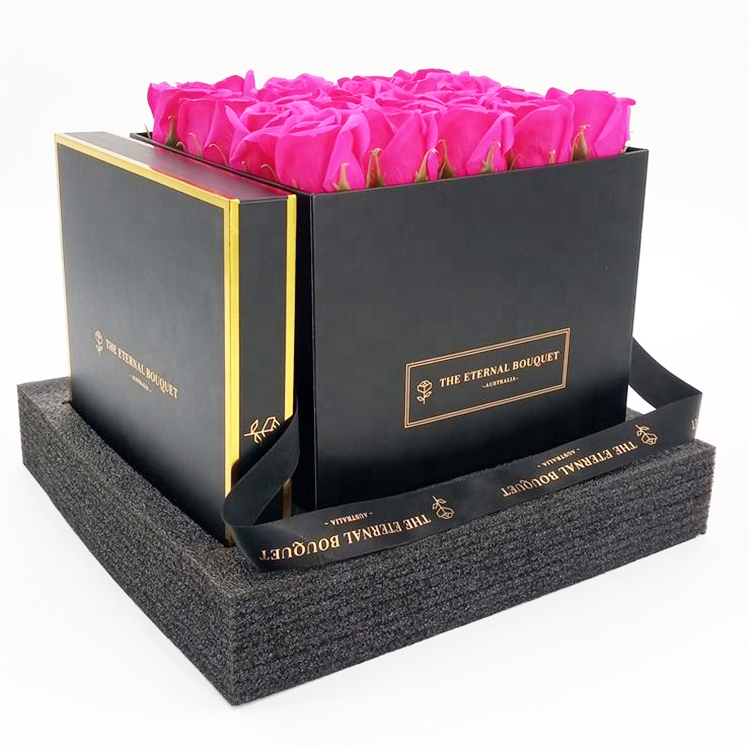 square flower box with foam