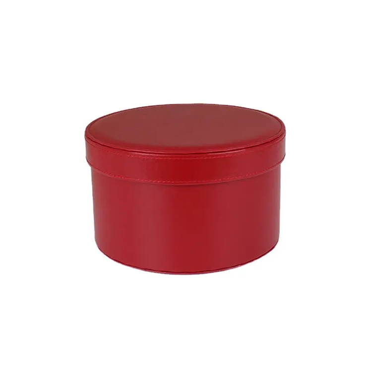 Red leather flower box