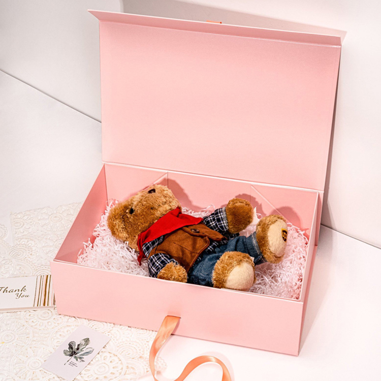 Folding Gift Box with Ribbon