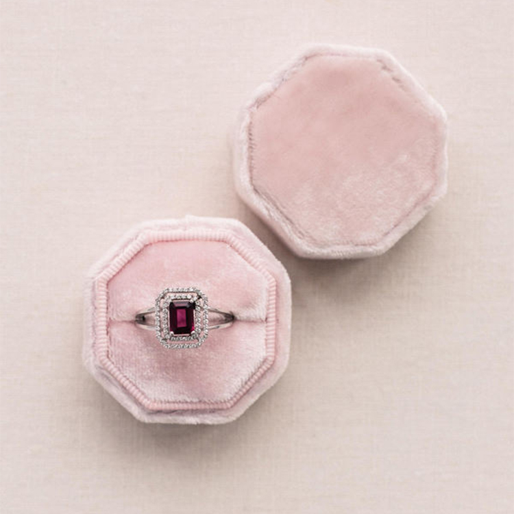 Velvet Jewelry Case Earrings Ring Box