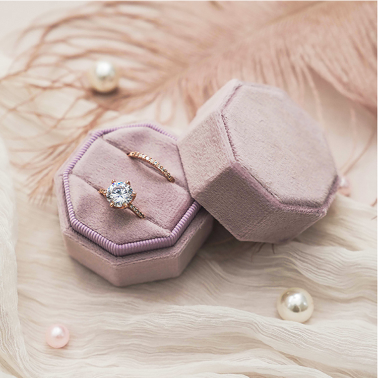 Velvet Jewelry Case Earrings Ring Box