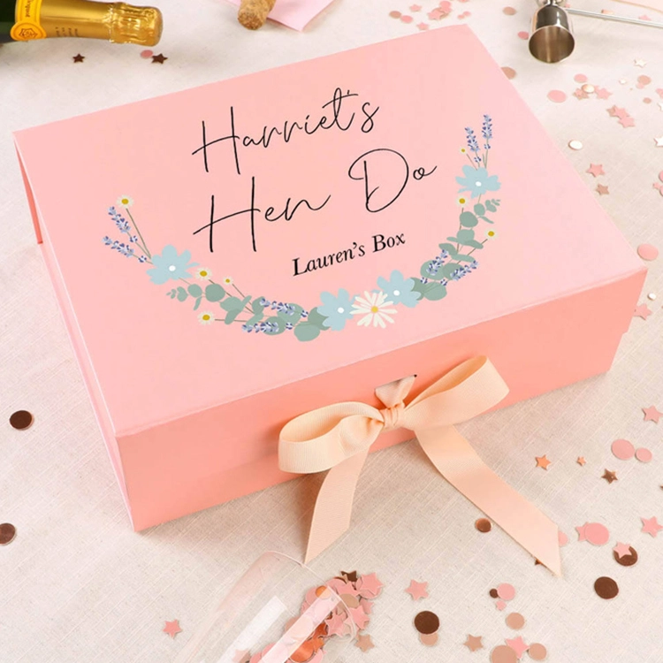 Folding Gift Box with Ribbon