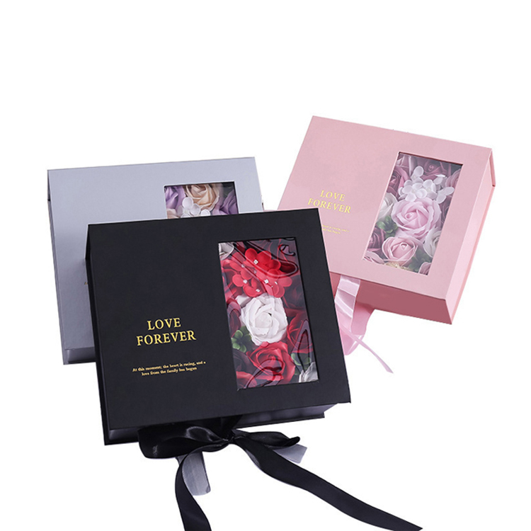 Magnetic square box with PVC window