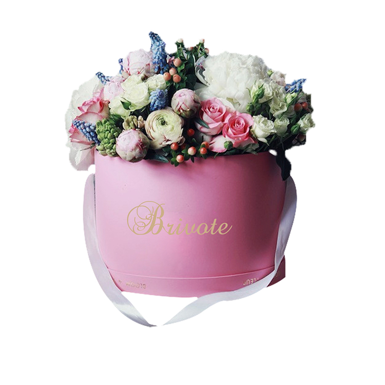 Portable round flower box