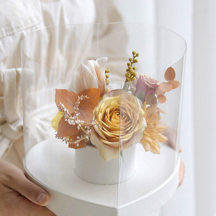 Heart Shape Flower Acrylic Box