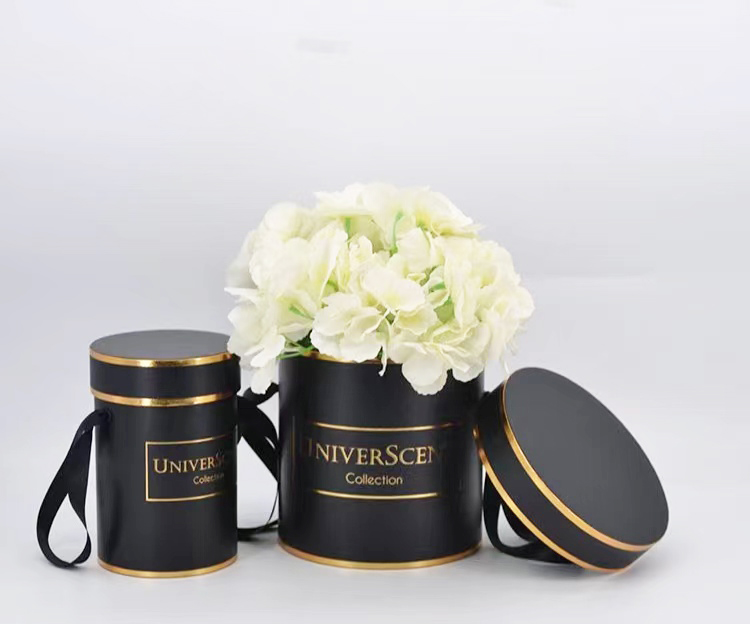 round flower box with lid