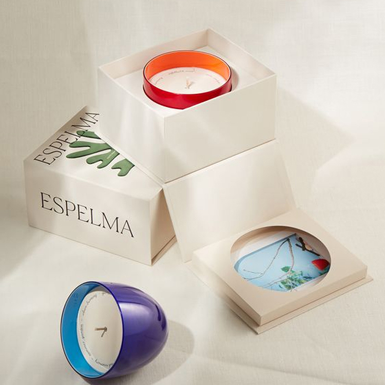 Candle Glass Jar with Lid Gift Box