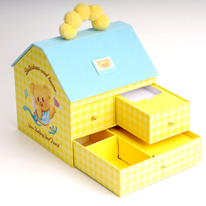 Custom Luxury House Shaped Cosmetic Box with Drawer Storage Structure