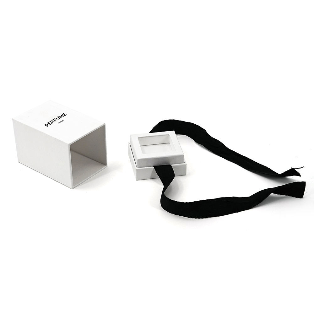Luxury Rectangular Perfume Box with Ribbon Handle for Premium Fragrance Packaging