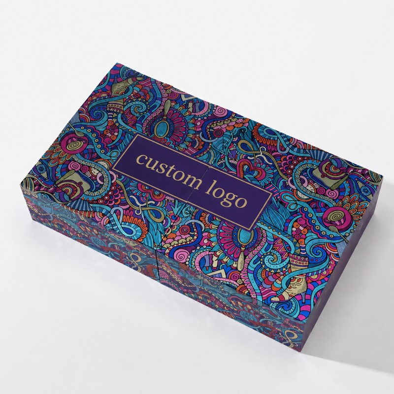 Custom Double Door Lift-Up Cosmetic Box with Compartments for Luxury Beauty Packaging