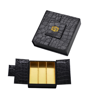 Black Gold Croc Texture Chocolate Gift Box Set