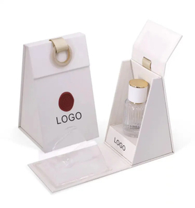 Luxury Triangular Perfume Box with Ribbon Handle for Premium Fragrance Packaging