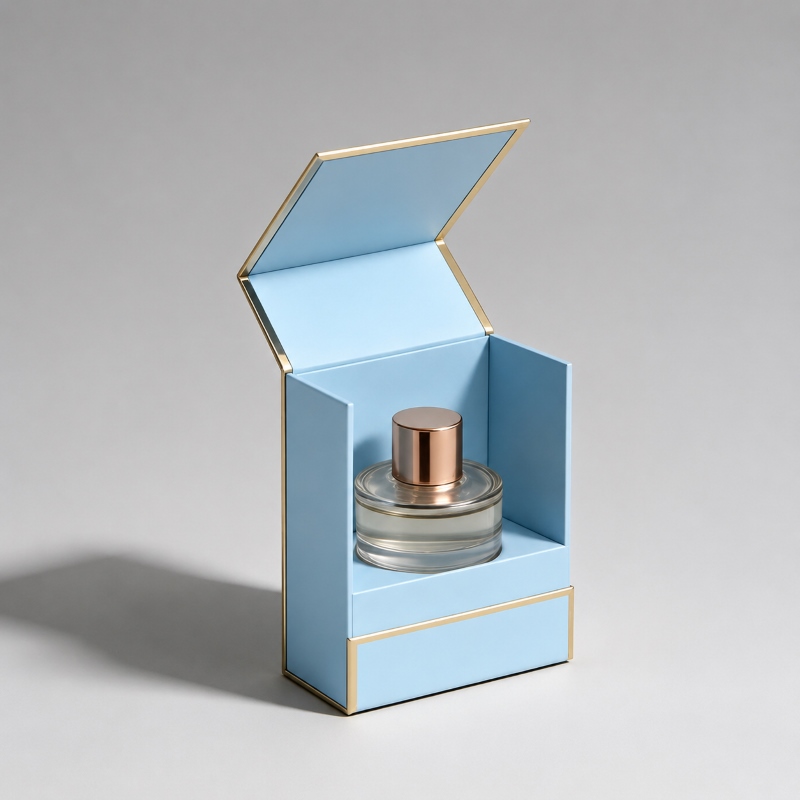 Custom Luxury Magnetic Perfume Box with Ribbon Handle for Premium Fragrance Packaging