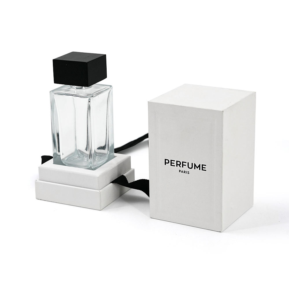 Luxury Rectangular Perfume Box with Ribbon Handle for Premium Fragrance Packaging