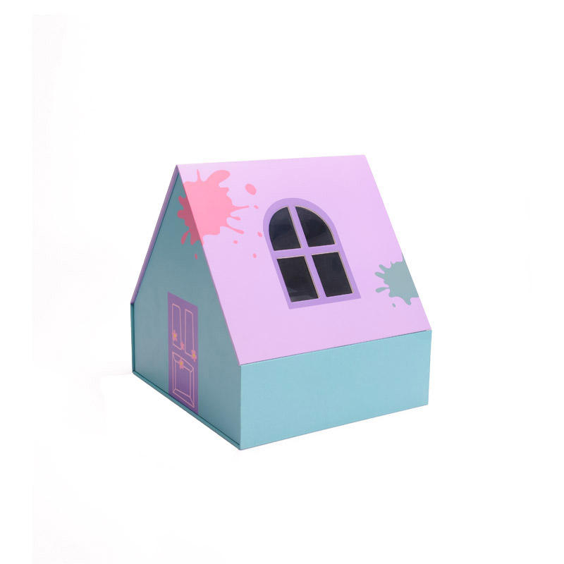 Custom House Shape Drawer Cosmetic Gift Box with Logo for Luxury Beauty Packaging