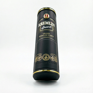 Curved Single Wine Gift Box with Velvet Lining, Premium Liquor Packaging