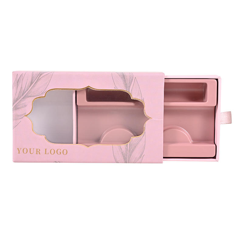 Custom Luxury Cosmetic Box with Sliding Drawer Structure and Window Display Design