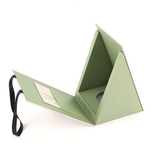 Foldable Triangle Ribbon Candle Box for Luxury Candle Packaging