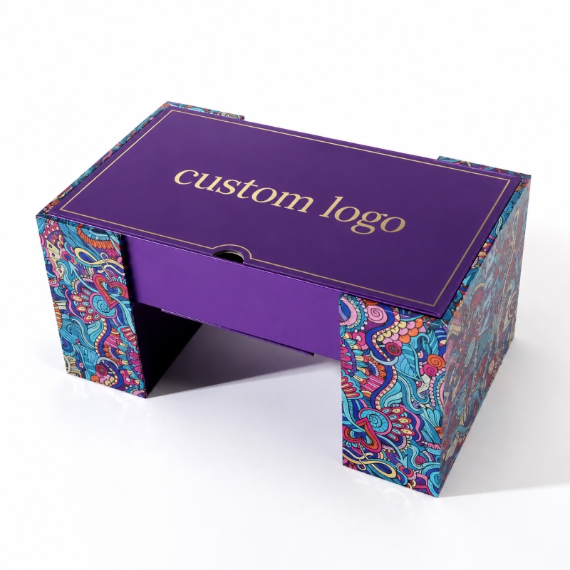 Custom Double Door Lift-Up Cosmetic Box with Compartments for Luxury Beauty Packaging