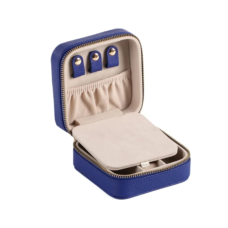 Luxury Jewelry Storage Box with Velvet Interior for Necklace and Ring Packaging
