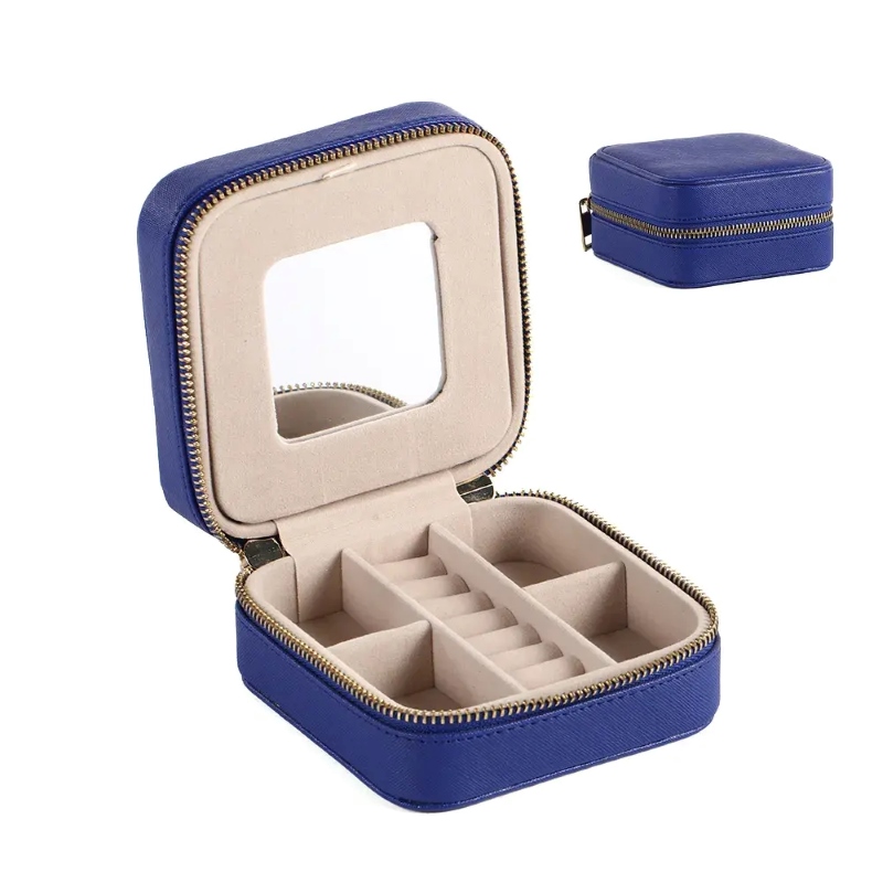 Luxury Jewelry Storage Box with Velvet Interior for Necklace and Ring Packaging