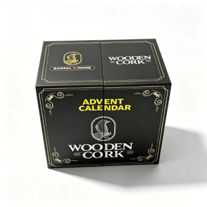 Custom Luxury Alcohol Advent Calendar Box with 24 Drawer Design and Premium Black Gold Packaging