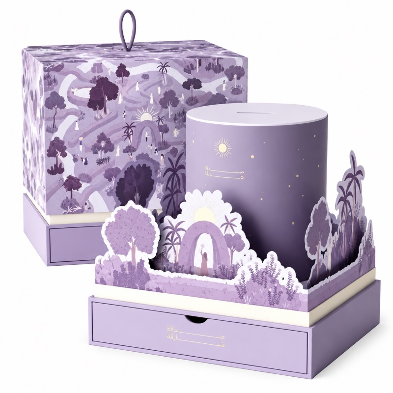 Custom Luxury Candle Gift Box with 3D Paper Art Design