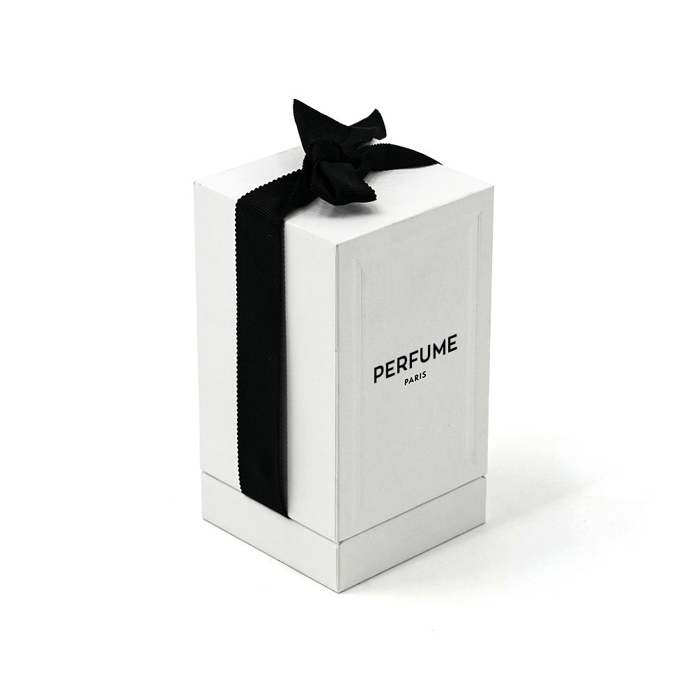 Luxury Rectangular Perfume Box with Ribbon Handle for Premium Fragrance Packaging