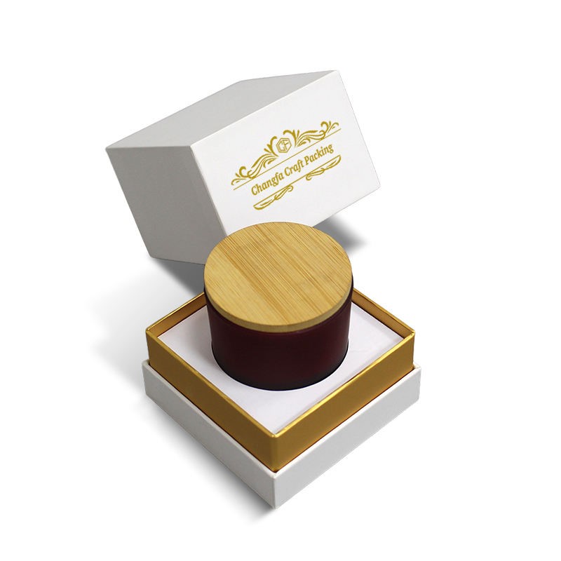Custom Luxury Scented Candle Box with Magnetic Lid and Premium Gift Packaging Design