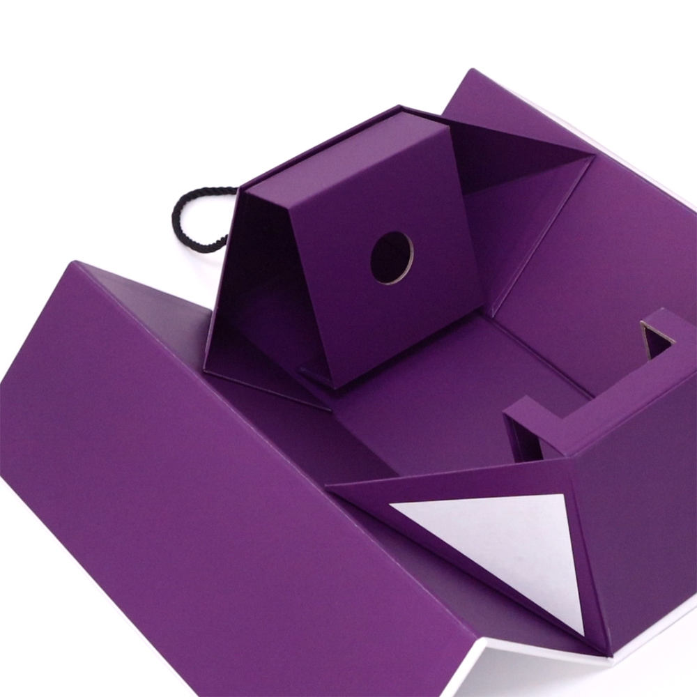  Luxury Foldable Wine Gift Box with Handle for Premium Beverage Packaging