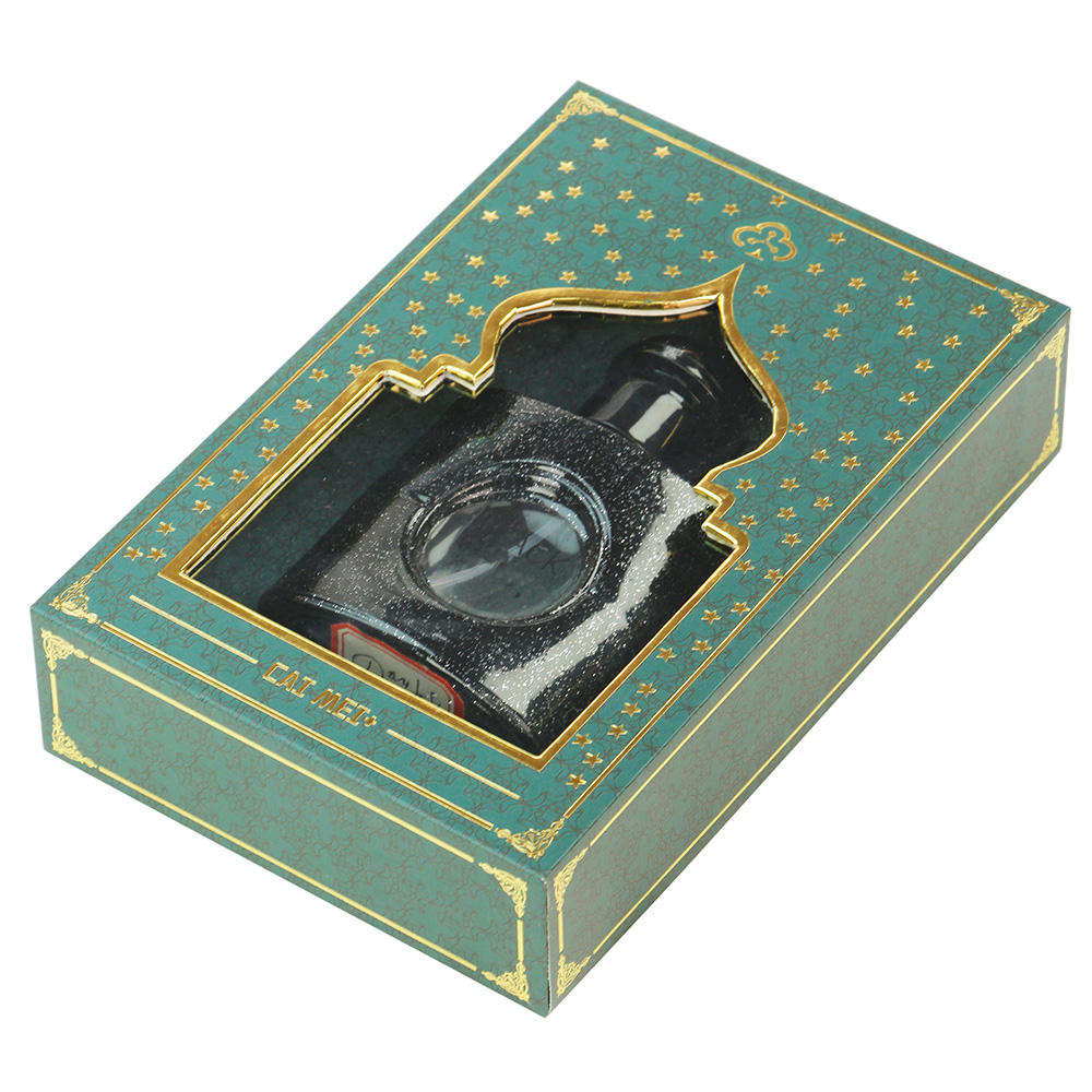 Luxury Drawer-Style Perfume Gift Box with Gold Foil Detailing And Custom Display Insert