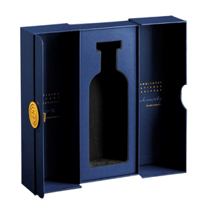 Double Door Magnetic Wine Gift Box with Sponge Insert for Premium Beverage Packaging