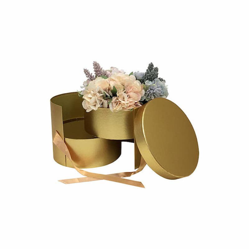 Custom Luxury Round Flower Gift Box with Premium Floral Display Design