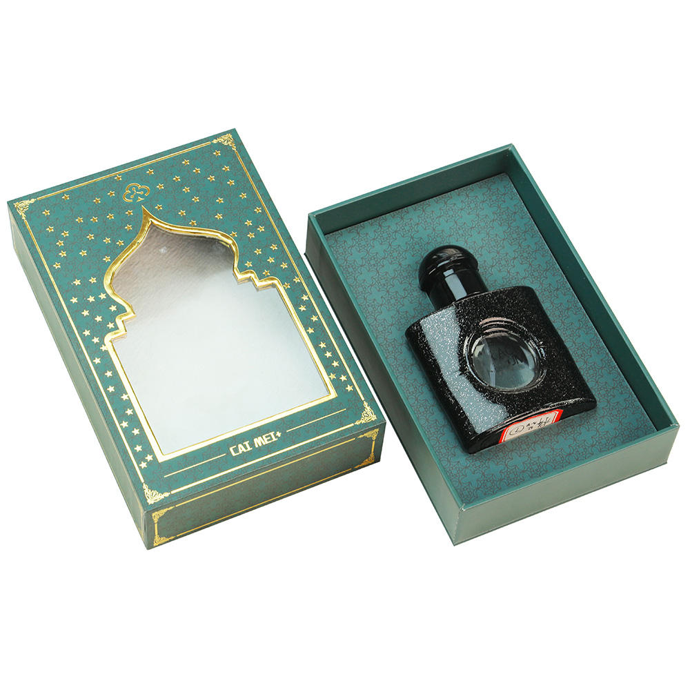 Luxury Drawer-Style Perfume Gift Box with Gold Foil Detailing And Custom Display Insert