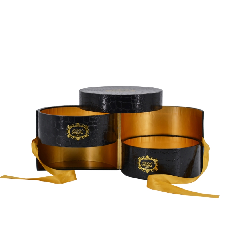 Black Gold Croc Texture Chocolate Gift Box Set