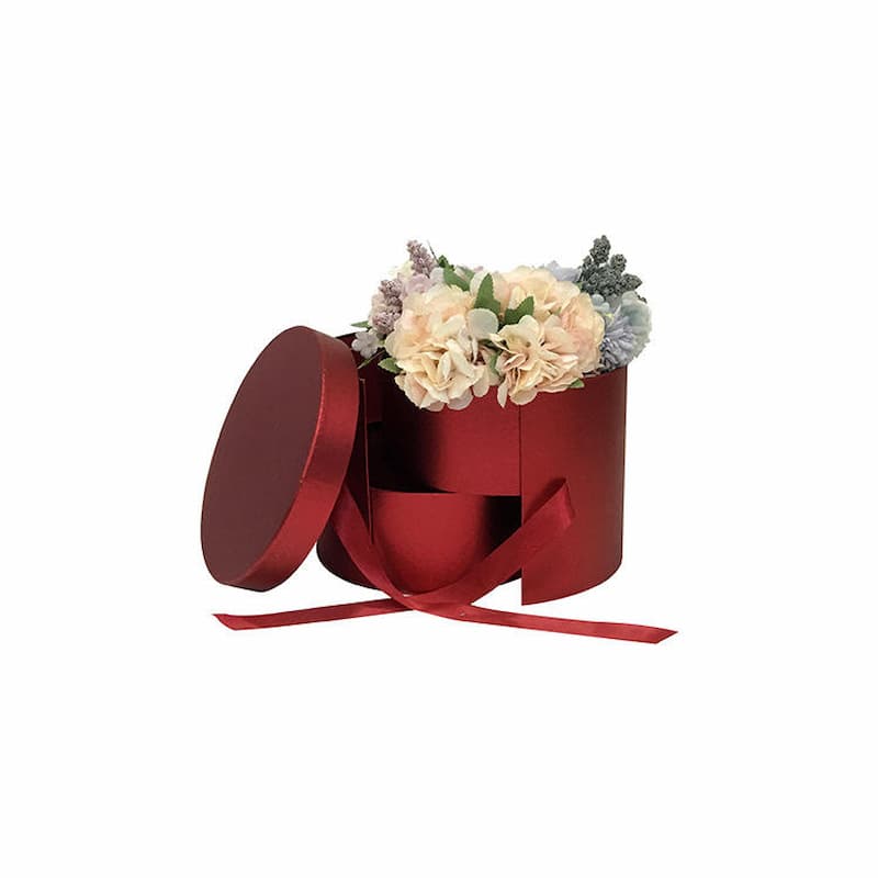 Custom Luxury Round Flower Gift Box with Premium Floral Display Design