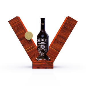 Red Wooden Double Door Wine Gift Box for Premium Beverage Packaging