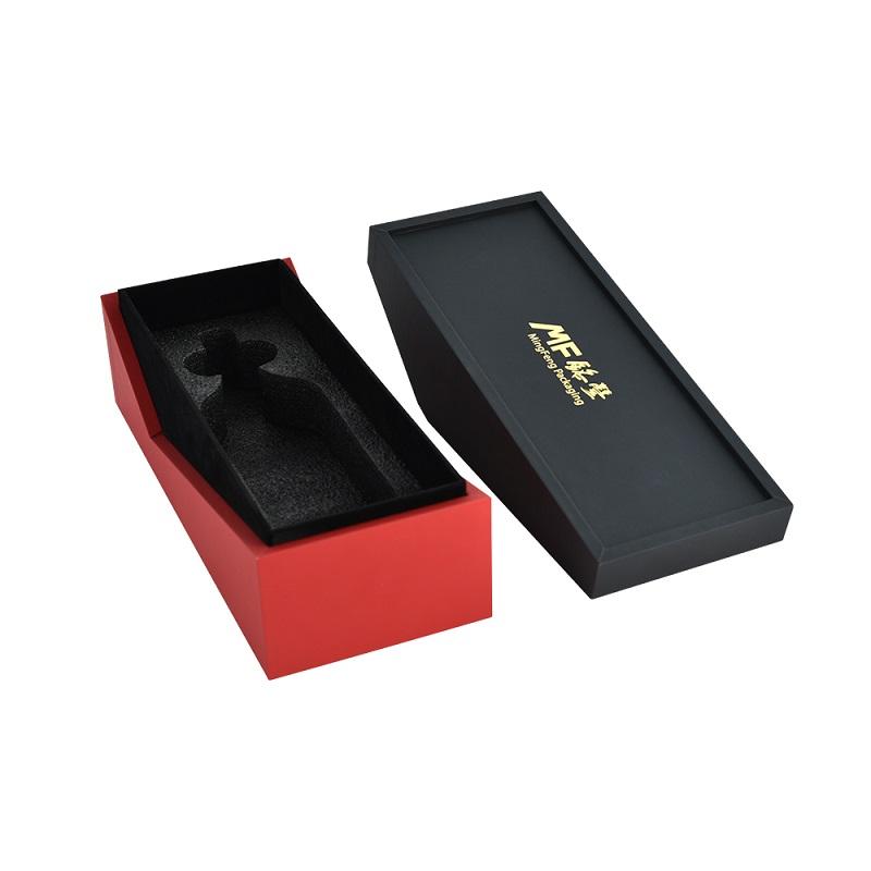 Custom Luxury Wooden Wine Box with Lift-Off Lid