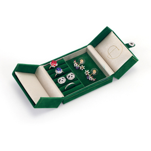 Customizable-Color Double-Door Flannel Jewelry Box